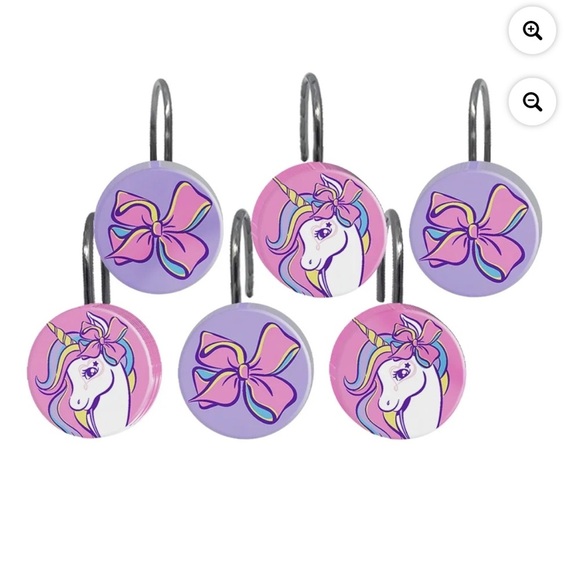 COPY - Jojo Siwa 14 piece shower curtain set with tufted rug 72 x 72 - Picture 2 of 6